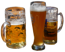 Des verres de bière