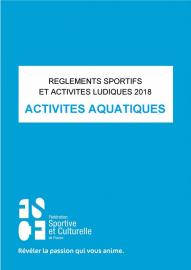 Le règlement 2017/2018 des activités aquatiques est maintenant disponible !